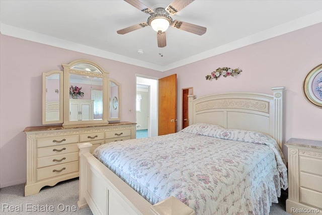 8424 Roosevelt St, Taylor, MI 48180 - bedroom featuring light carpet and ceiling fan