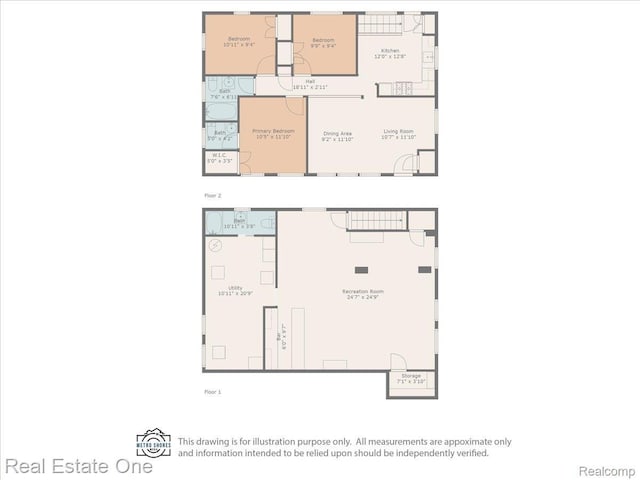 8424 Roosevelt St, Taylor, MI 48180 - floor plan / room layout