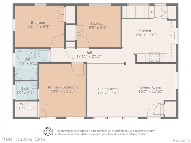 8424 Roosevelt St, Taylor, MI 48180 - property floor plan