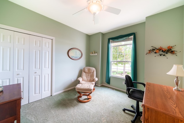5610 Copper Sands Run, Fruitport, MI 49415 - carpeted office with a ceiling fan and baseboards