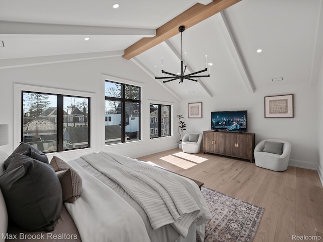 667 Oak Ave, Birmingham, MI 48009 - bedroom with light wood-style flooring, recessed lighting, and baseboards