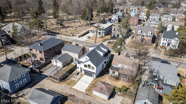 667 Oak Ave, Birmingham, MI 48009 - aerial view of residential area