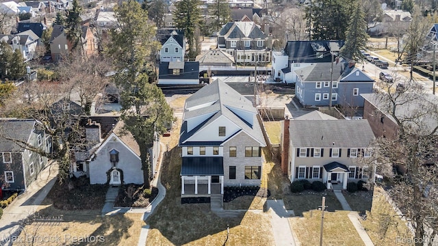 667 Oak Ave, Birmingham, MI 48009 - aerial perspective of suburban area