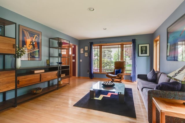 7346 Dunross Dr, Portage, MI 49024 - living area with wood finished floors and recessed lighting