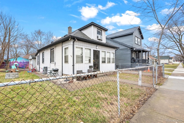 78 E Auburn St, Ecorse, MI 48229 - view of property exterior featuring a chimney and roof with shingles