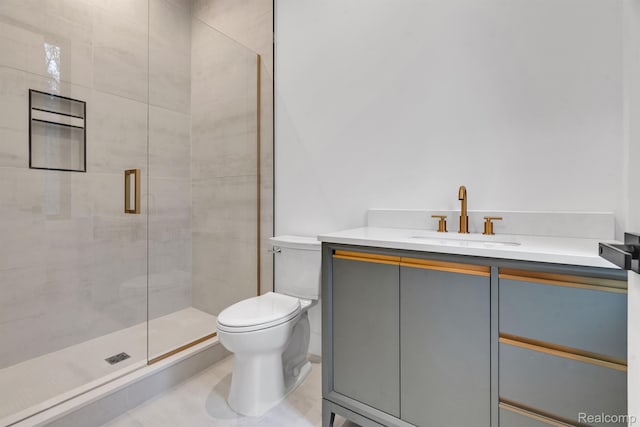 4627 Cimarron Dr, Bloomfield Hills, MI 48302 - bathroom featuring toilet, vanity, and a stall shower