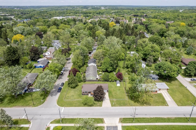 4225 Central Blvd, Ann Arbor, MI 48108 - aerial view of residential area featuring a heavily wooded area