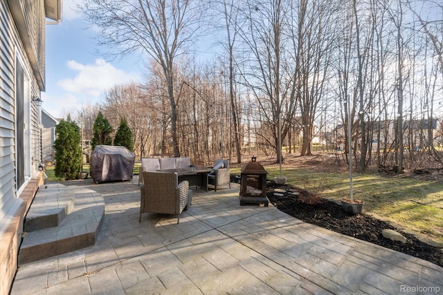 177 Summer Shade Dr, Howell, MI 48843 - view of patio with a grill and an outdoor hangout area