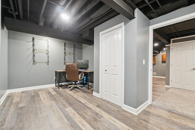 177 Summer Shade Dr, Howell, MI 48843 - office with wood finished floors and baseboards