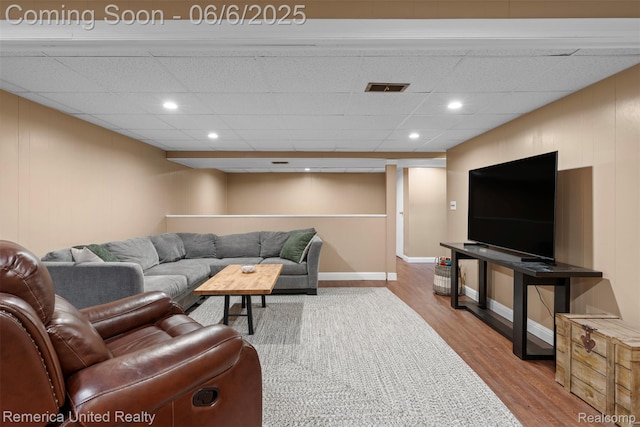569 Lyon Blvd, South Lyon, MI 48178 - living area featuring wood finished floors and baseboards