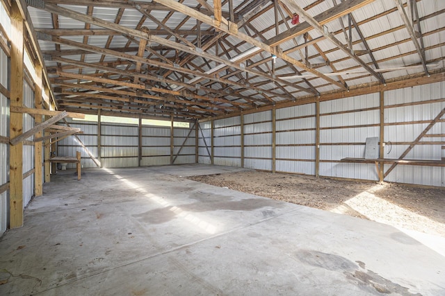 5901 Sweeter Rd, Twin Lake, MI 49457 - garage with metal wall