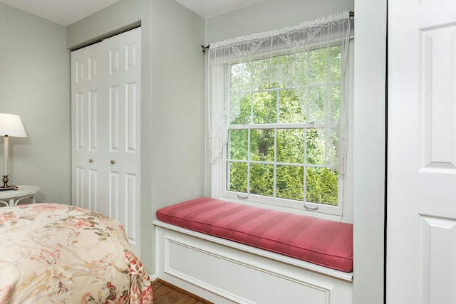 647 S Spinningwheel Ln, Michigan, MI 48304 - bedroom featuring multiple windows, a closet, and wood finished floors