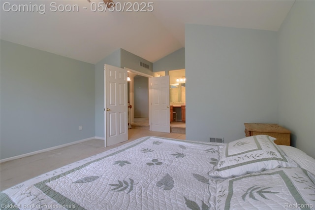 1468 N Morton Taylor Rd, Canton, MI 48187 - carpeted bedroom with vaulted ceiling and baseboards