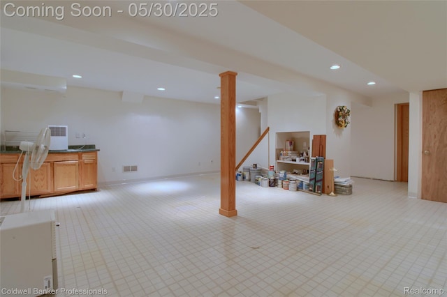 1468 N Morton Taylor Rd, Canton, MI 48187 - finished basement with recessed lighting