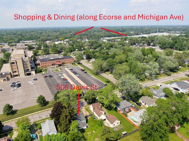 566 Davis St, Ypsilanti, MI 48198 - drone / aerial view
