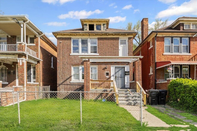 2951 Gladstone St, Detroit, MI 48206 - american foursquare style home featuring brick siding