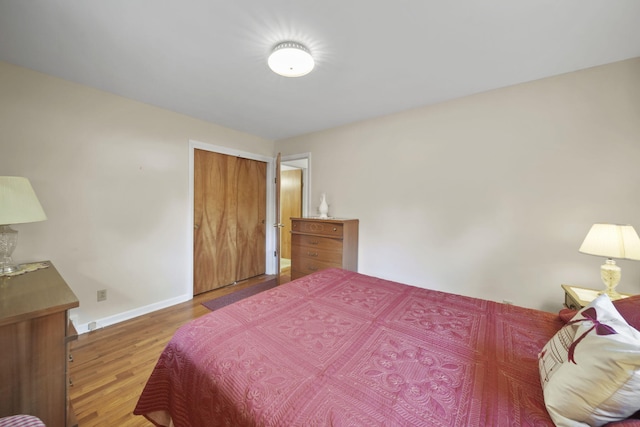 2074 Campbell Dr, Jackson, MI 49202 - bedroom with wood finished floors, baseboards, and a closet