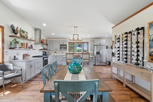 10200 Jerome Rd N, Jerome, MI 49249 - dining space featuring light wood-type flooring and recessed lighting
