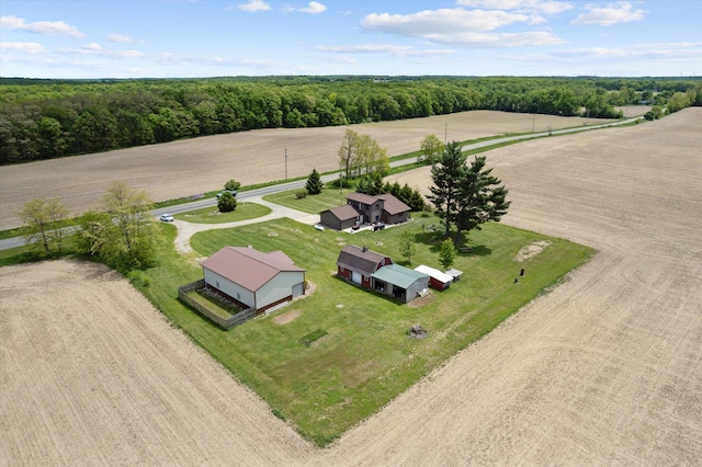 10200 Jerome Rd N, Jerome, MI 49249 - aerial view of sparsely populated area featuring a heavily wooded area