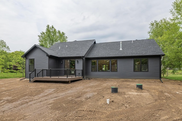 2750 Ashford Trl, Portage, MI 49024 - rear view of property featuring a wooden deck and roof with shingles