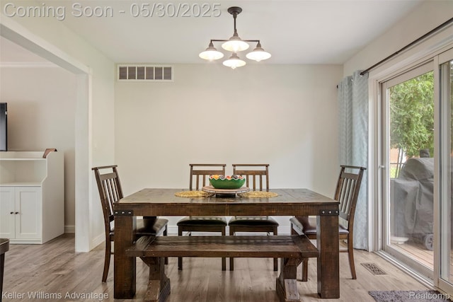 23355 Larkshire St, Farmington Hills, MI 48336 - dining area featuring light wood finished floors, a chandelier, and baseboards