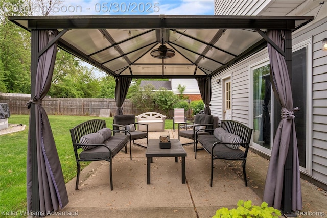 23355 Larkshire St, Farmington Hills, MI 48336 - view of patio with a gazebo and an outdoor hangout area