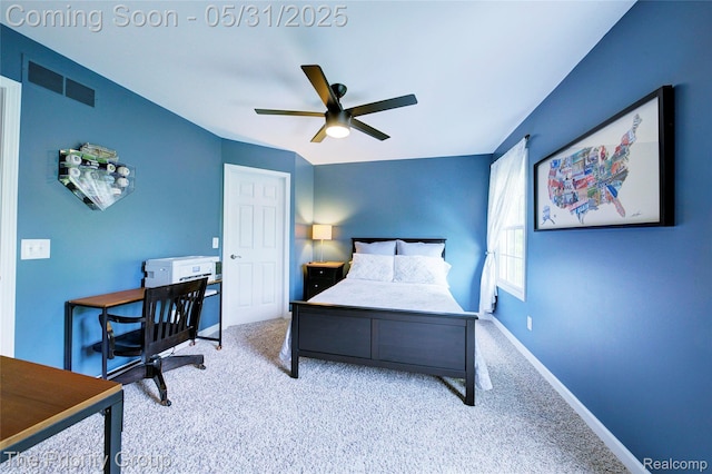 7730 Parkcrest Cir, Clarkston, MI 48348 - bedroom featuring carpet flooring, baseboards, and a ceiling fan