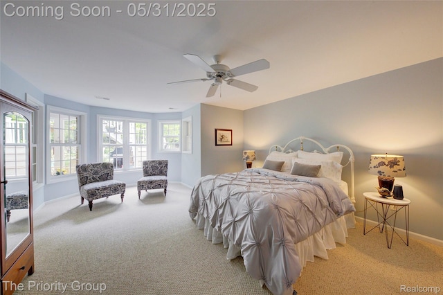 7730 Parkcrest Cir, Clarkston, MI 48348 - carpeted bedroom featuring baseboards and ceiling fan