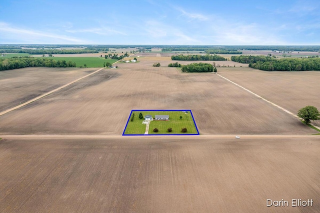 1141 E Tupper Lake Rd, Lake Odessa, MI 48849 - overview of rural landscape featuring property boundaries highlighted and large plots for crops