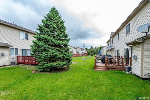 24511 Pinehurst Ave Unit 14, Oak Park, MI 48237 - view of green lawn featuring a deck, central AC, and a residential view