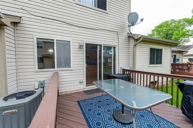 24511 Pinehurst Ave Unit 14, Oak Park, MI 48237 - deck featuring central AC unit and outdoor dining area