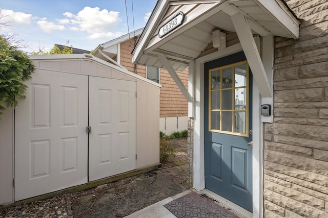 68398 Dailey Rd, Edwardsburg, MI 49112 - property entrance featuring board and batten siding