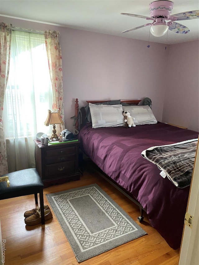 7053 Allegan Dr, Davison, MI 48423 - bedroom with wood finished floors and ceiling fan
