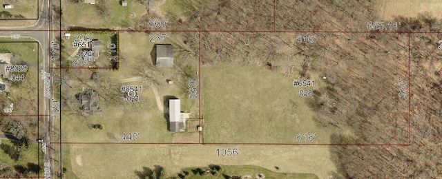 6541 S 6th St, Kalamazoo, MI 49008 - aerial overview of property's location with property parcel outlined