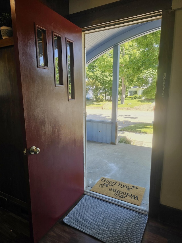 1114 E Michigan Ave, Albion, MI 49224 - doorway to outside featuring healthy amount of natural light