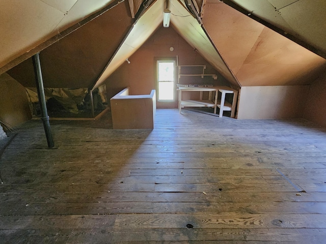 1114 E Michigan Ave, Albion, MI 49224 - additional living space featuring hardwood / wood-style flooring and lofted ceiling