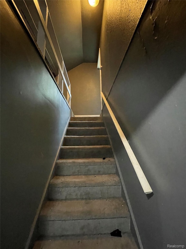 10006 Auburn St, Detroit, MI 48228 - staircase with lofted ceiling