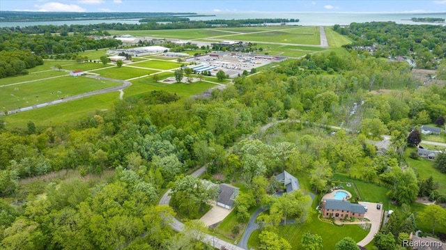 10161 N Loma Cir, Grosse Ile, MI 48138 - aerial view of property's location with a nearby body of water