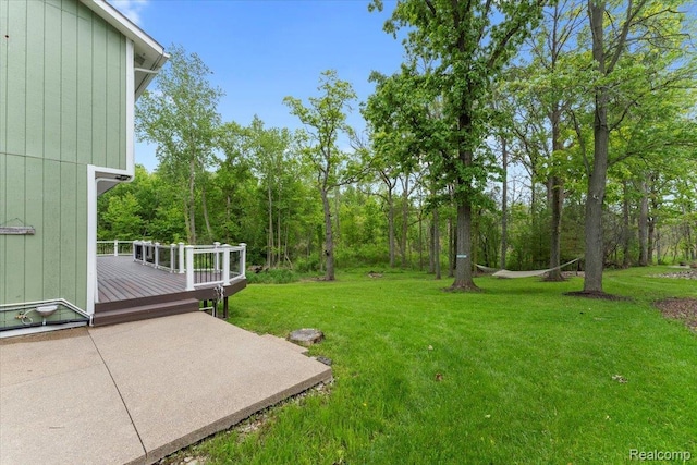 10161 N Loma Cir, Grosse Ile, MI 48138 - view of green lawn with a deck