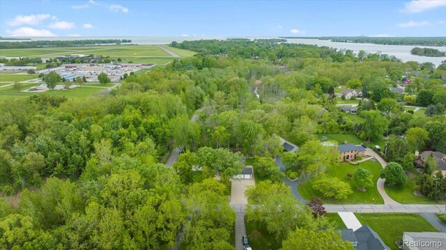 10161 N Loma Cir, Grosse Ile, MI 48138 - drone / aerial view of a nearby body of water