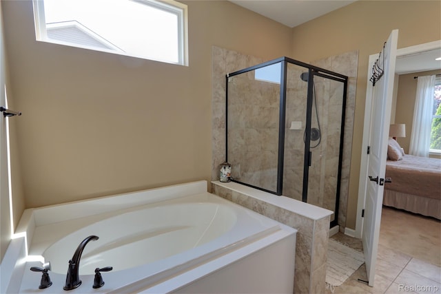 23971 Manistee Ln, Flat Rock, MI 48134 - full bath with ensuite bathroom, a garden tub, and a stall shower