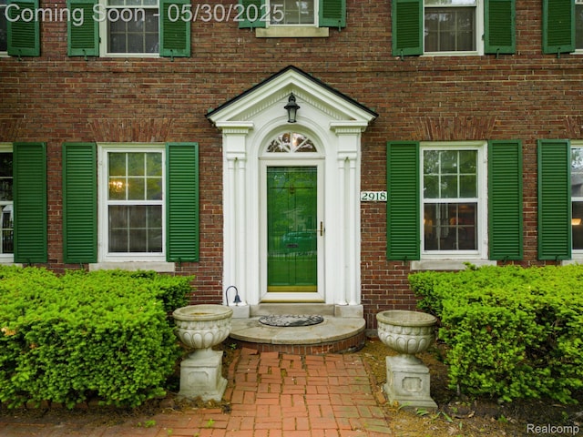 2918 Burns St, Detroit, MI 48214 - property entrance with brick siding