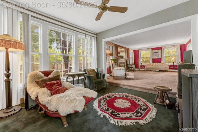 2918 Burns St, Detroit, MI 48214 - sunroom featuring healthy amount of natural light and carpet floors