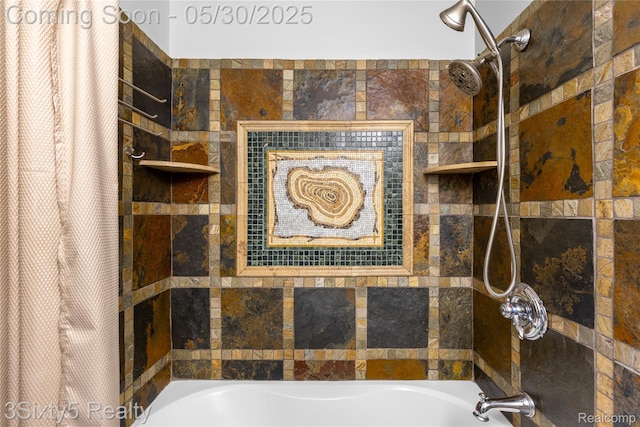 20791 Busenbark Ln, Brownstown, MI 48183 - bathroom featuring shower / tub combo