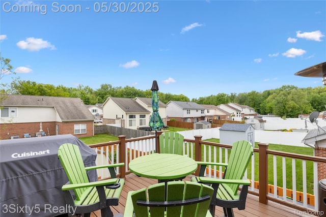 20791 Busenbark Ln, Brownstown, MI 48183 - wooden terrace featuring a residential view