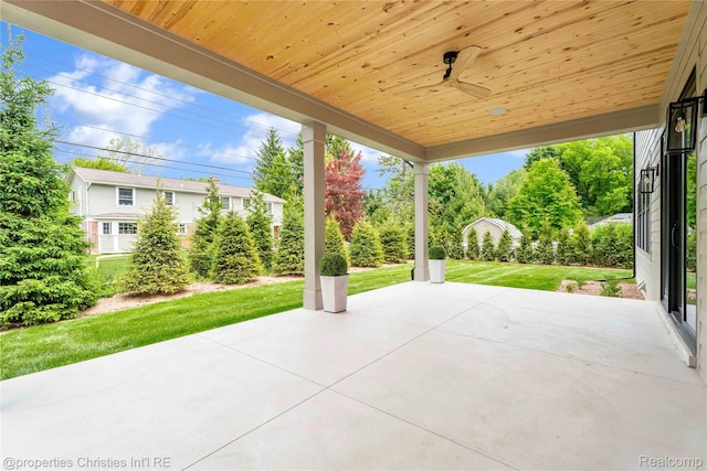 19138 Riverside Dr, Beverly Hills, MI 48025 - view of patio / terrace featuring ceiling fan