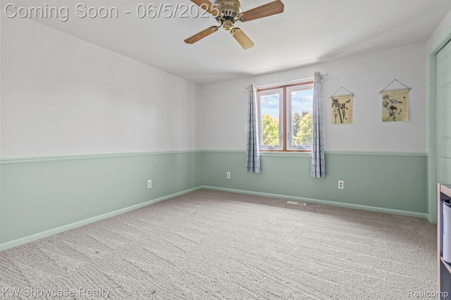 3430 Woodvalley Dr, Lapeer, MI 48446 - unfurnished room with ceiling fan, baseboards, and carpet flooring