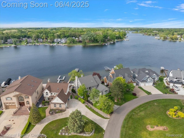 3448 Circle Dr, Commerce Twp, MI 48382 - aerial perspective of suburban area with a nearby body of water