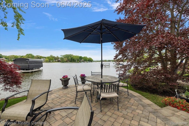 3448 Circle Dr, Commerce Twp, MI 48382 - view of patio with a water view