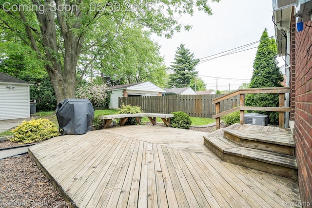 2029 Hubbell St, Dearborn, MI 48128 - wooden deck featuring grilling area
